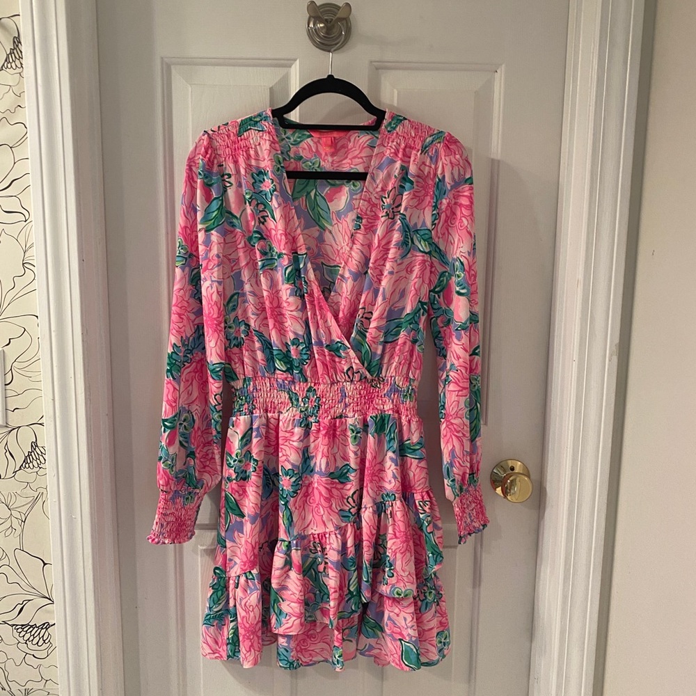 - Lilly Pulitzer Christina Stretch Long sleeve mini dress